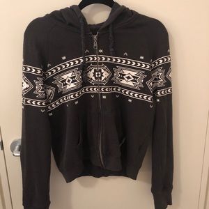 Billabong gray zip up with white design